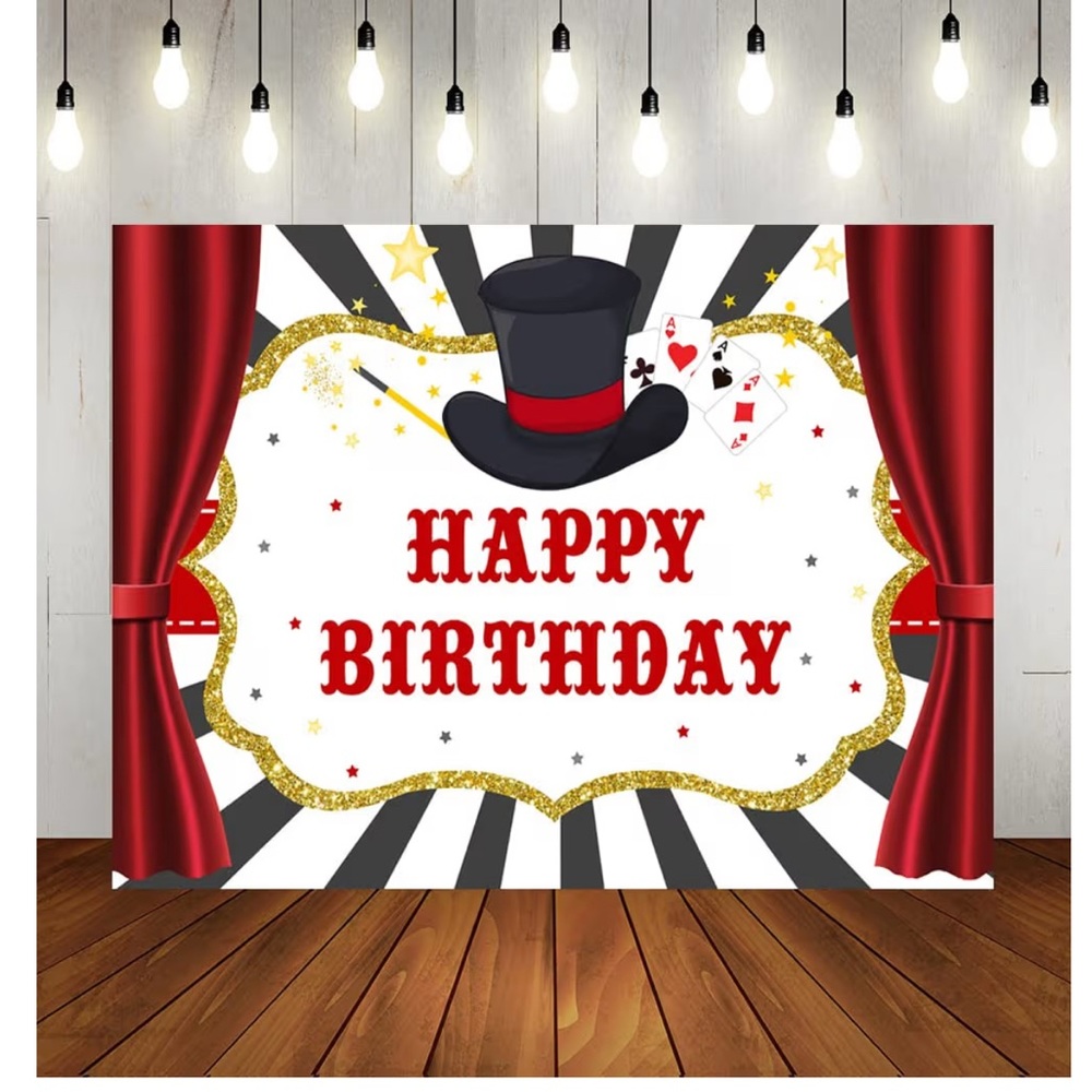 Magic Theme Happy Birthday Backdrop